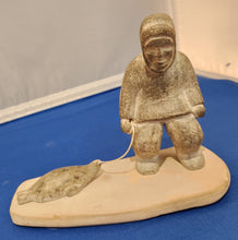 Load image into Gallery viewer, Seal Hunter Soapstone Statue
