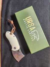 Load image into Gallery viewer, URSA Bone Damascus Pocket Ulu
