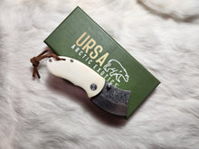 Load image into Gallery viewer, URSA Bone Damascus Pocket Ulu
