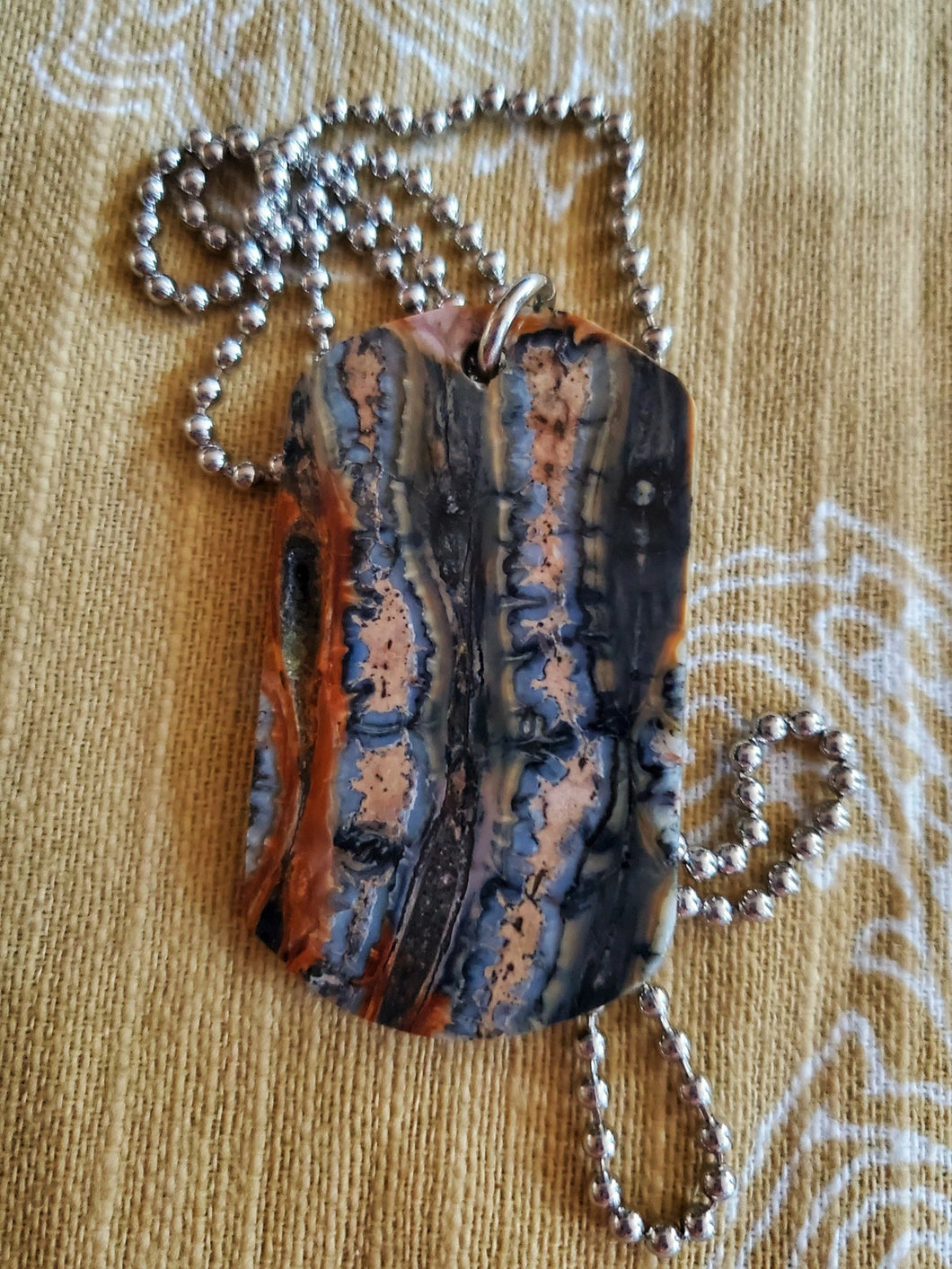 Large mammoth tooth dog tag